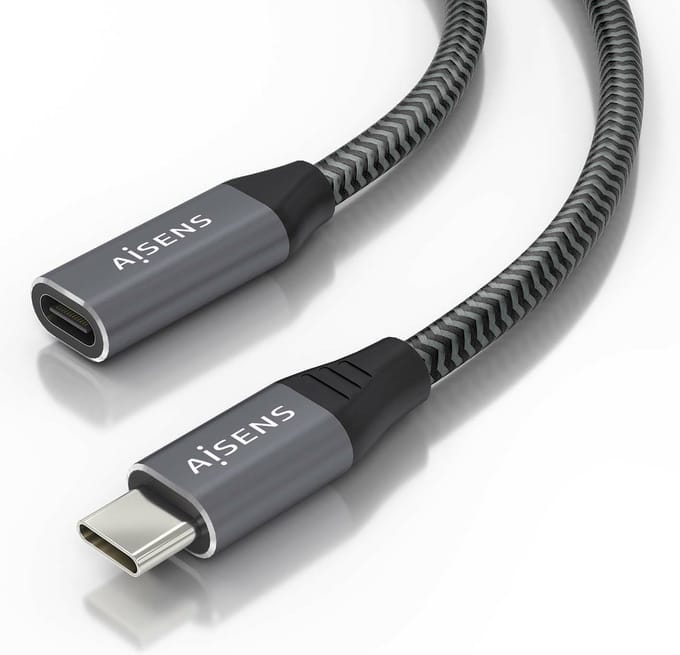 AISENS A107-0761 USB-kabel USB 3.2 Gen 2x2 1,5 m USB C Grijs