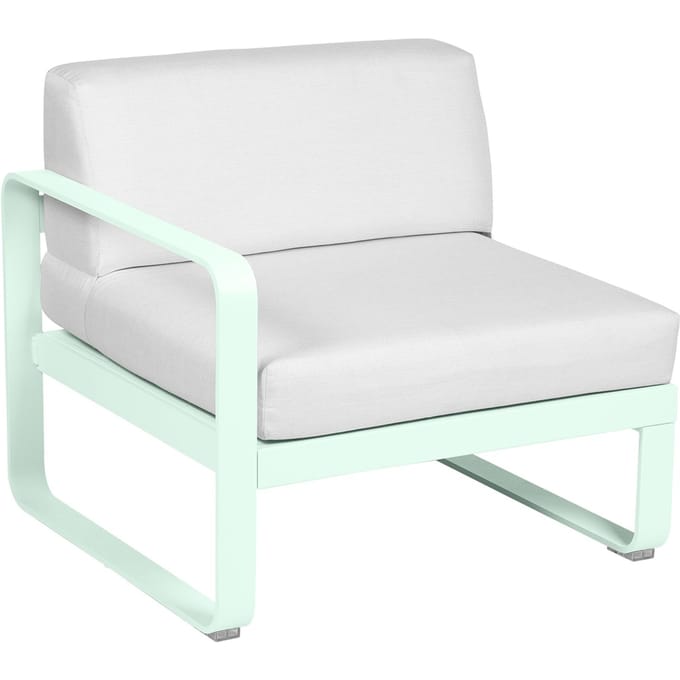 Fermob BELLEVIE Fauteuil Module links - A7 gletsjermunt - 81 witgrijs