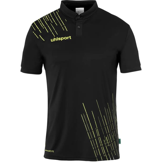 Uhlsport Score 26 Polo Heren - Zwart / Geel | Maat: M