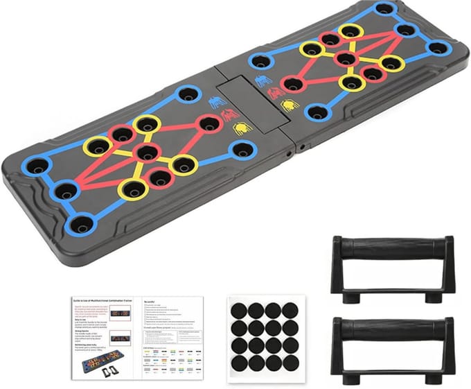 TIM® Push up Bord - Parallettes - Push up Board - Zwart - 35cm x 22cm x 6cm