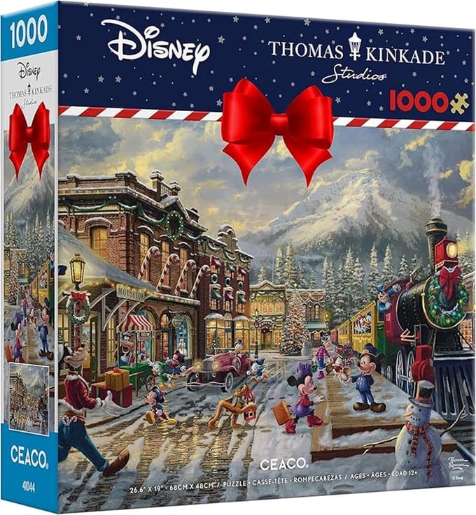 Puzzle - 1000 Stujkes - Disney - Thomas Kinkade - CEACO - Candy Cane Express