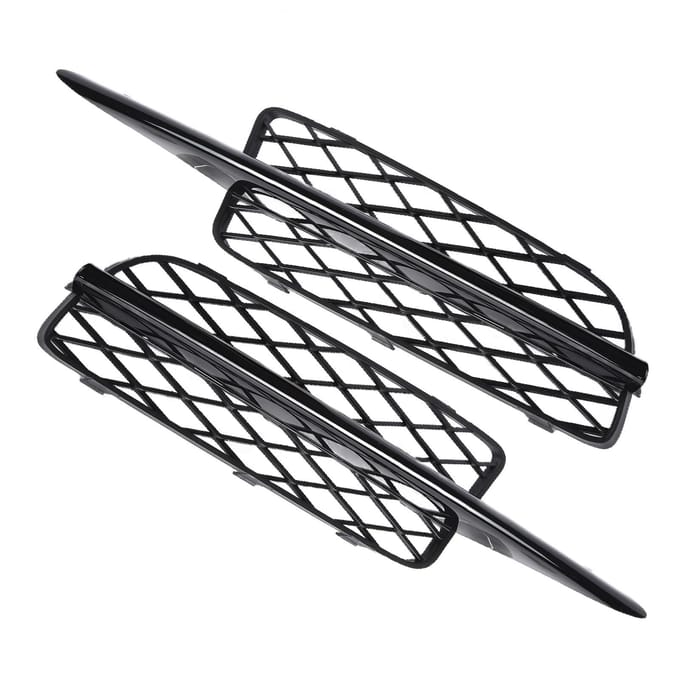 2 pièces de calandre inférieure de pare-chocs avant 51117159593 de remplacement pour X5 E70 X6 E71 2007 ?2010 black