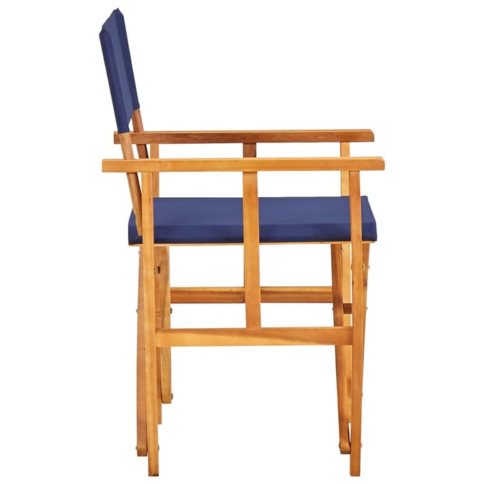 vidaXL - Regisseursstoel - massief - acaciahout - blauw
