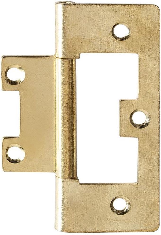 Louvredeurscharnier - Messinggecoat Staal - 63 Mm - 4 Stuks