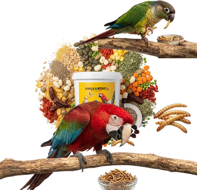 Jungle Beast - medium & grote papegaaien blend - PROTEÏNE JUNGLE - 1kg
