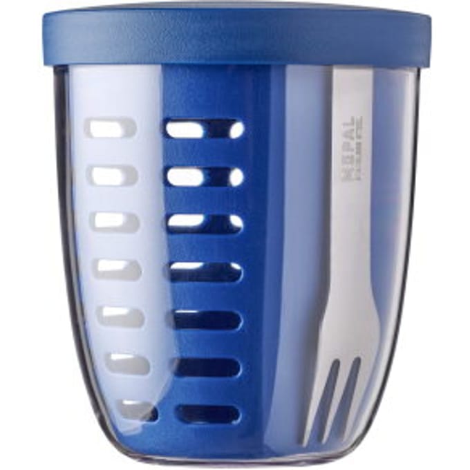 Mepal - Ellipse fruit & veggie pot - 600 ml - Incl. vorkje - Vivid blue