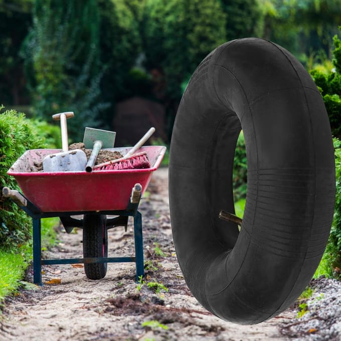 Bandenwiel Rubber Binnenband Vervanging Gebogen Ventiel Past voor Gereedschapswagen103.505 black