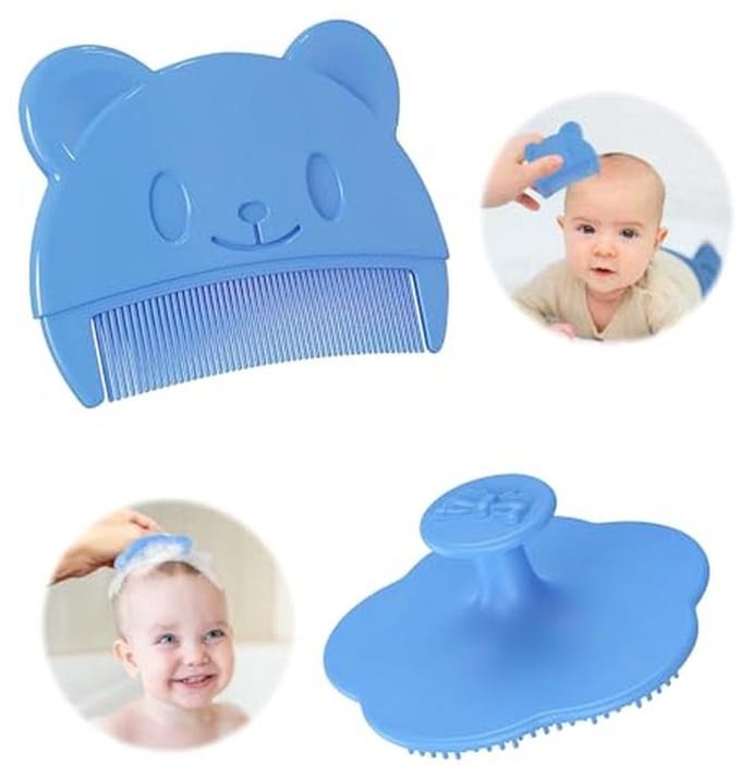 Borstel en kam voor melkkorsten voor baby's, massageborstel en kamset