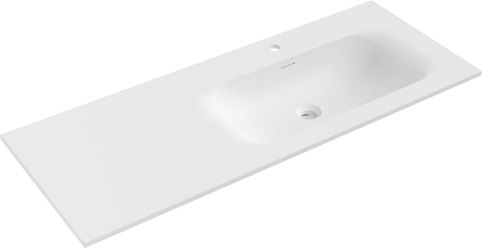 Mexen Vela ingebouwde wastafel rechts 121 x 46,5 cm, wit mat - 25231201P