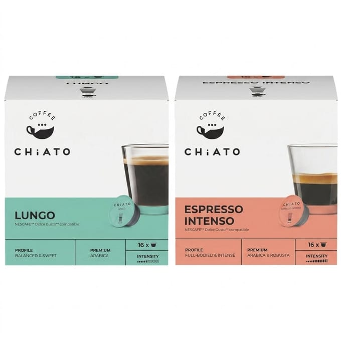 Koffiecapsules compatibel met NESCAFÉ® Dolce Gusto® CHiATO Lungo, 16 st.