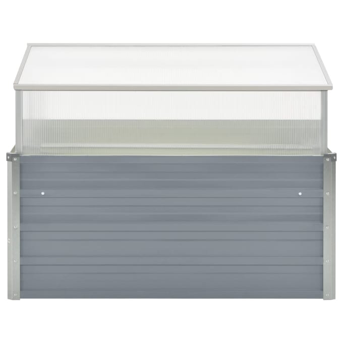 vidaXL - Tuinkas - 100x100x85 - cm - gegalvaniseerd - staal - grijs