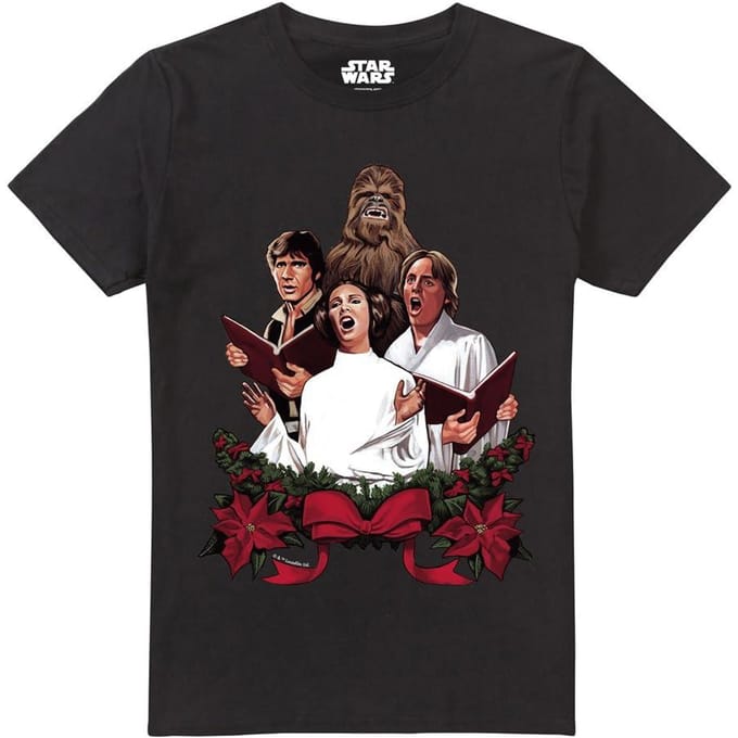 Star Wars Heren Kerstliedjes T-shirt (Zwart)