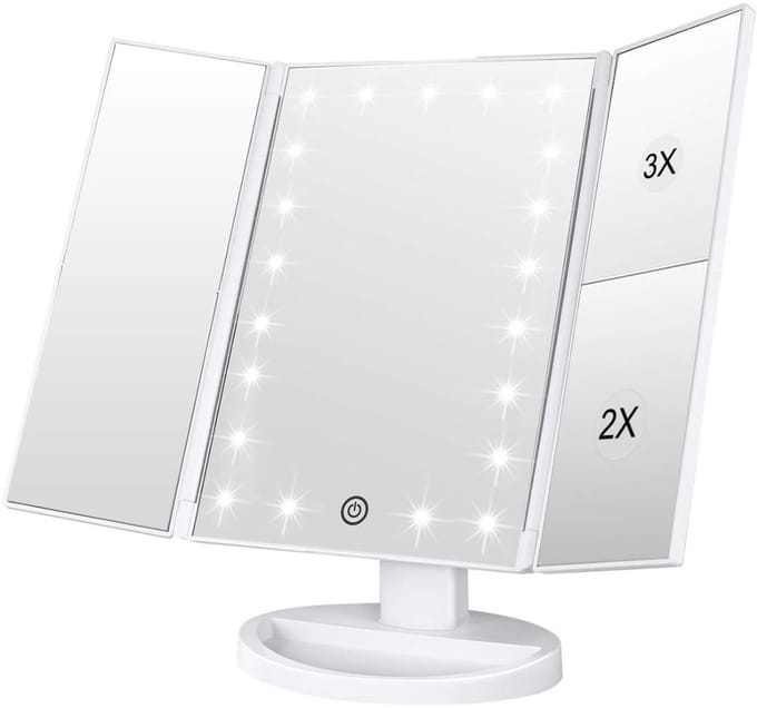 KAD® Vanity Spiegel - Hollywood Spiegel - Bright Beauty Vanity Makeup Spiegel - Wit - 28cm x 18cm x 7cm