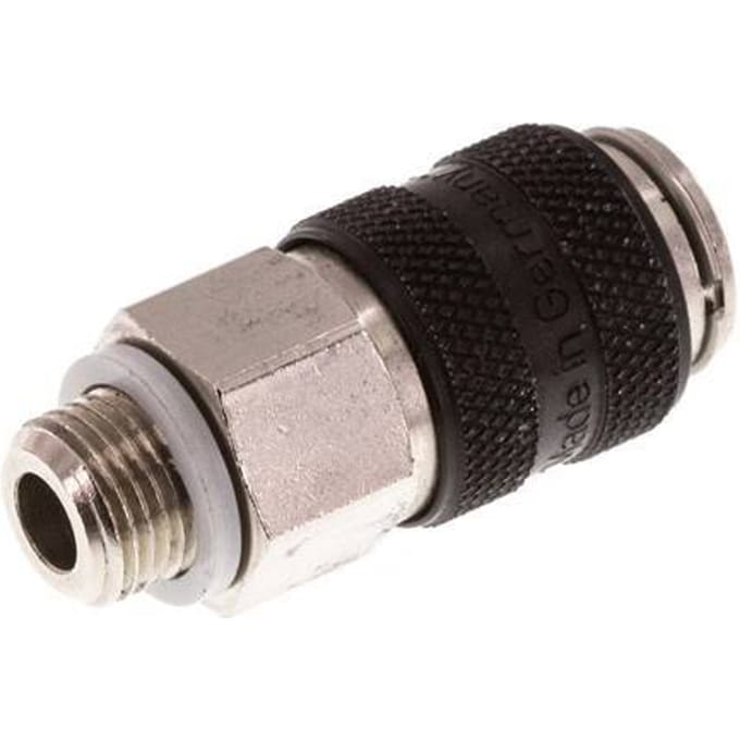 Vernikkeld Messing DN 5 Zwart Luchtkoppeling Snelkoppeling G 1/8 inch Buitendraad - CLS5-M-BN-BLA-018