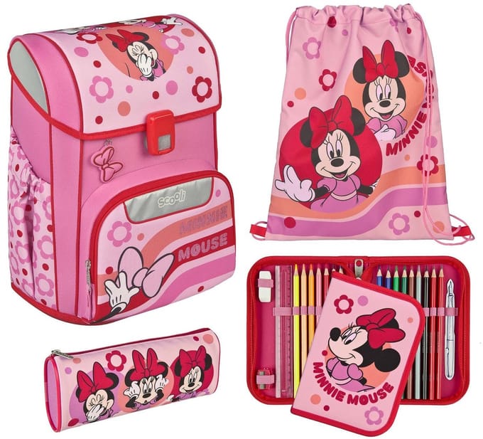 Scooli schooltas EasyStart Schulranzen-Set 5-delig Minnie Mouse roze