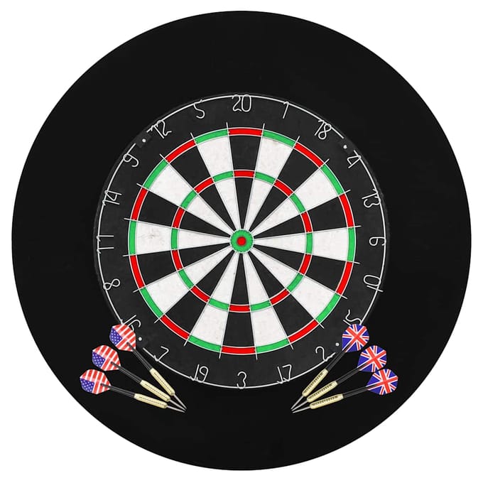 vidaXL Dartbord professioneel met 6 darts en surround sisal