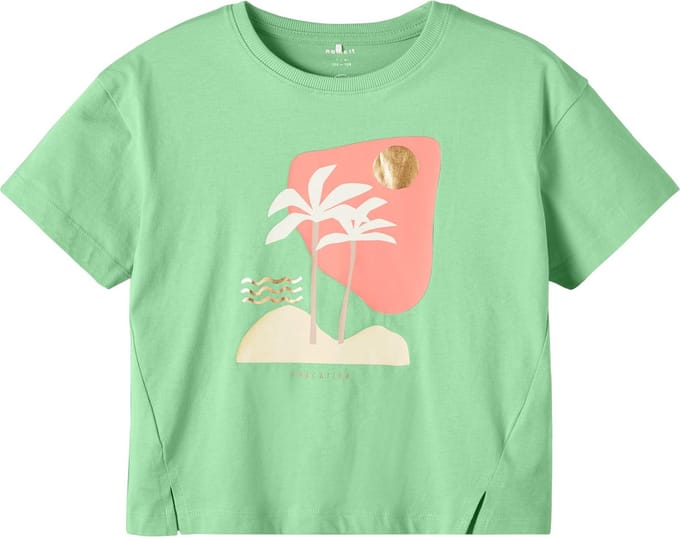 Name it t-shirt meisjes - groen - NKFflicka - maat 116