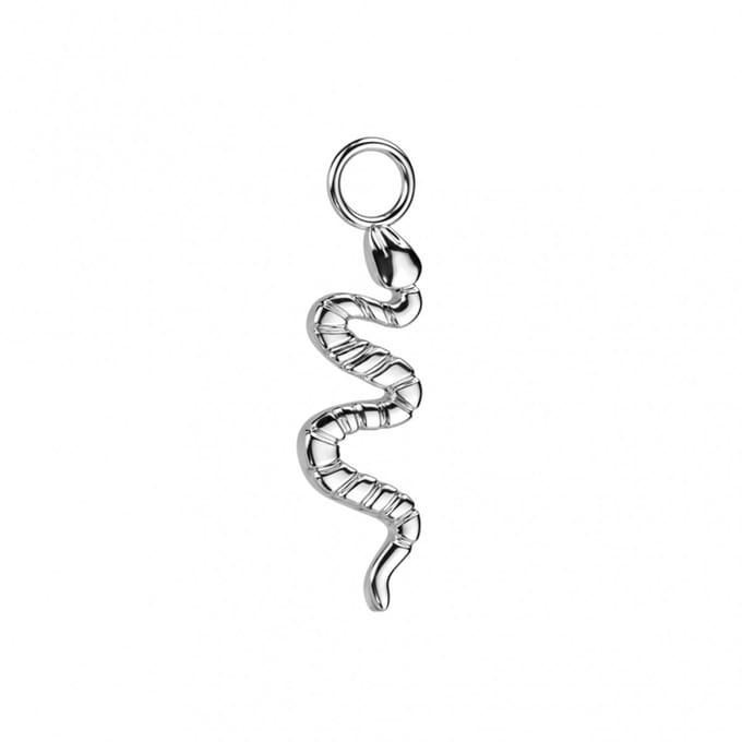 Hangertje titanium snake - zilver - LMPiercings
