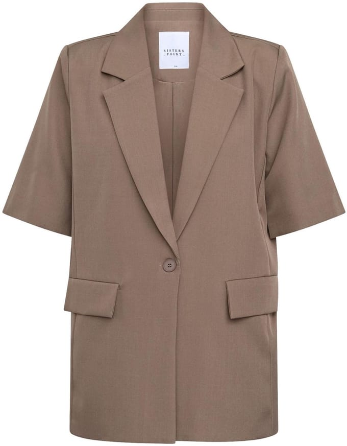 SISTERS POINT Viksa-ss.bl - Dames blazer - D. Sand Mel - Maat S/M