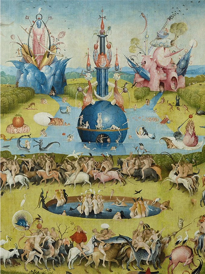 Softcover kunst schetsboek, Jheronimus Bosch, Tuin der Lusten