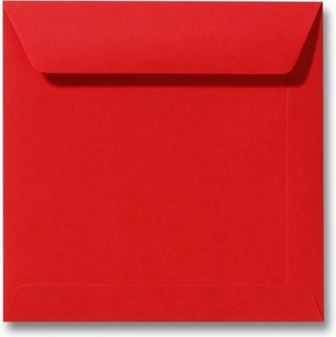 Envelop 22 x 22 Koraalrood, 100 stuks