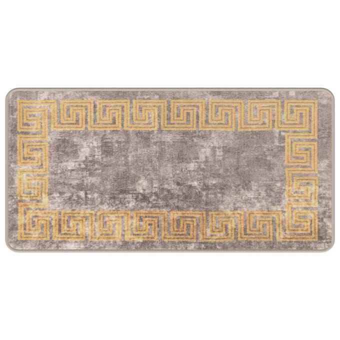vidaXL - Tapijt - Runner - MARSA - Grijs - 50 - x - 100 - cm - Polyester - en - PVC