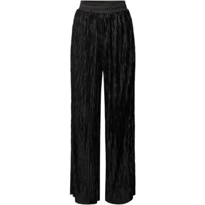 Wide leg stoffen broek met structuurmotief, model 'Asaka'