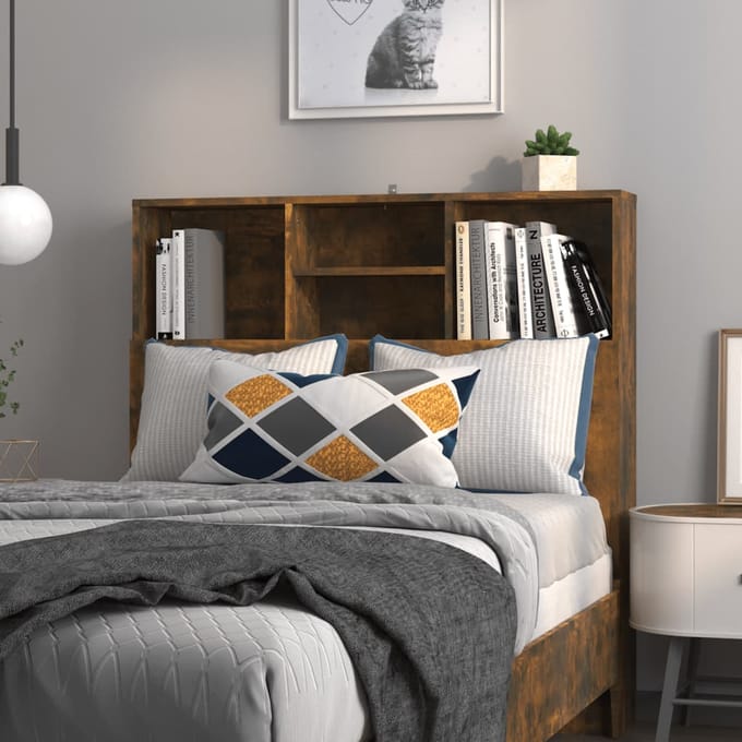 vidaXL - Hoofdbordkast - 100x19x103,5 - cm - gerookt - eikenkleurig
