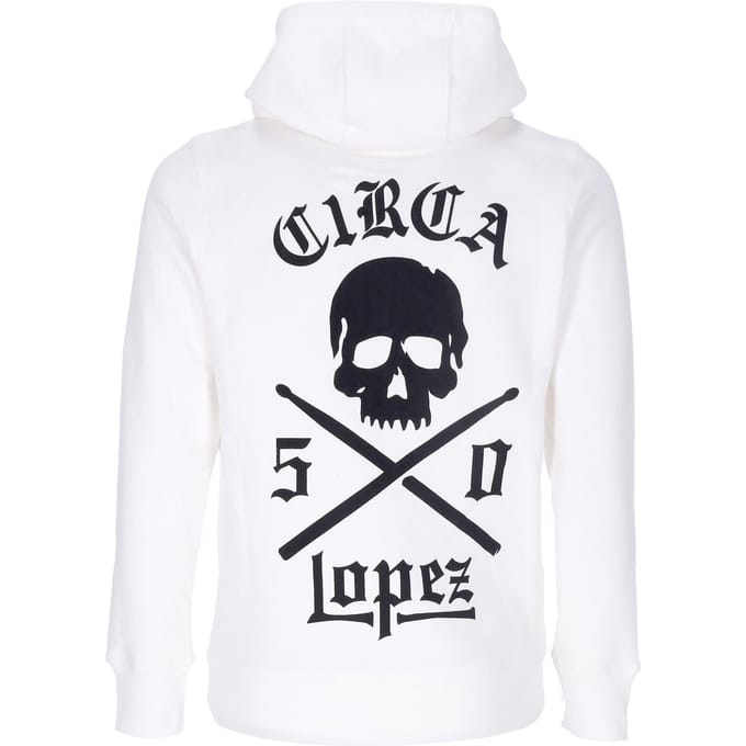 Lopez 50 Zip Hood herensweatshirt wit/zwart