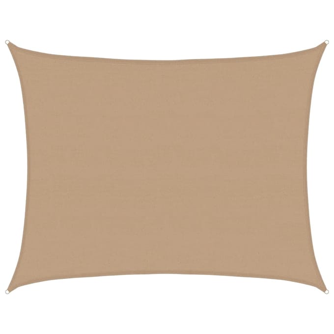 vidaXL Zonnezeil 160 g/m² 6x8 m HDPE taupe