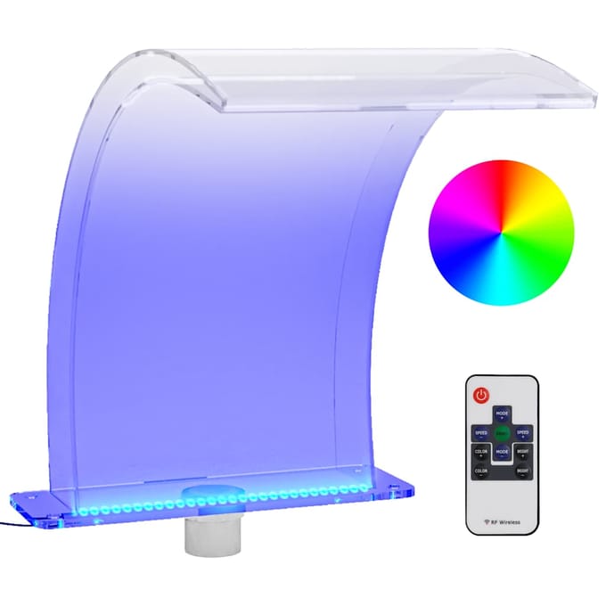 vidaXL - Zwembadfontein - met - RGB - LED's - 50 - cm - acryl