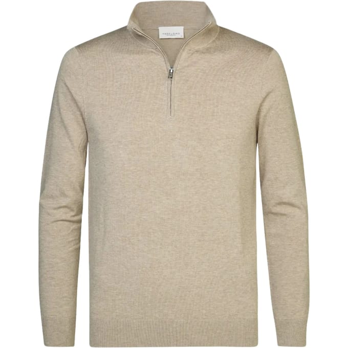 Profuomo Pullover Halfzip Pullovers Beige Pp2j00010