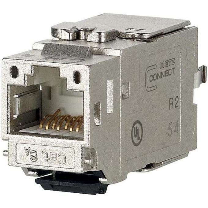 Metz Connect 130B21-E RJ45-inbouwmodule Keystone CAT 6A 1 stuk(s)