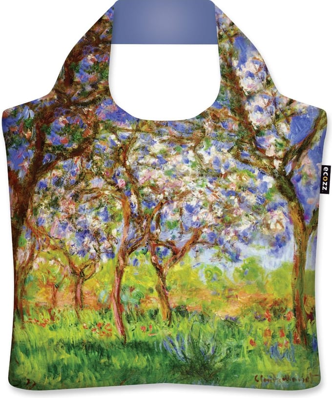 Ecozz tas - Claude Monet - The Giverny in Springtime - met rits - 46x41 cm