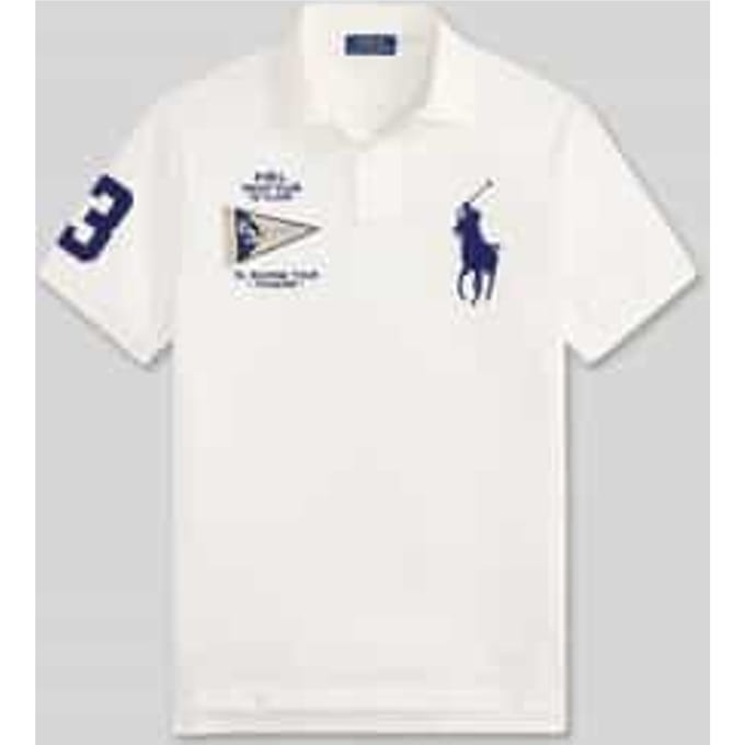 regular fit poloshirt van puur katoen met stitchings
