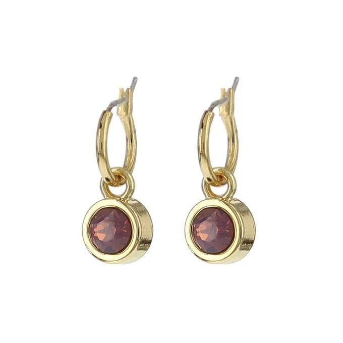 BIBA 80313 Oorhangers goud Cyclamen Opaal