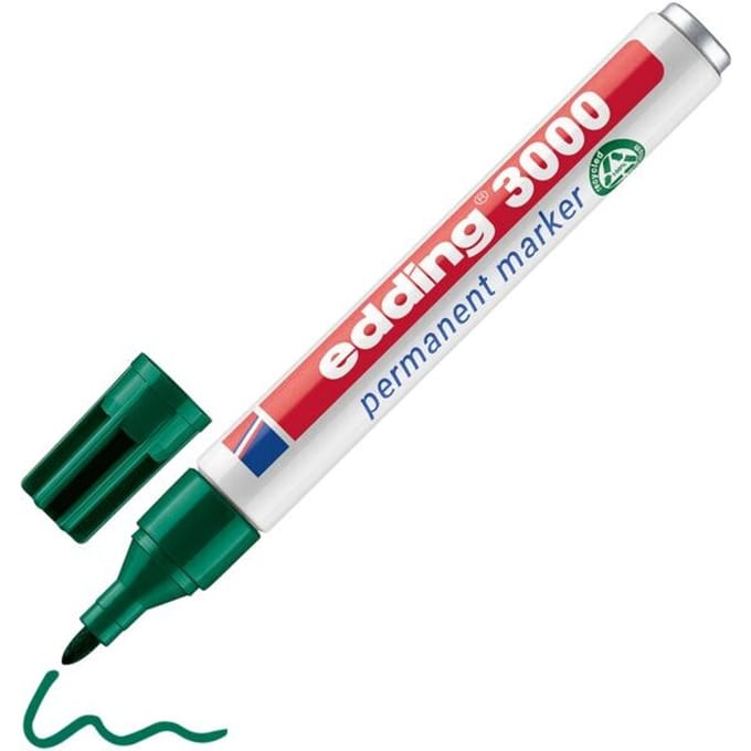 Edding 3000 Permanentmarker rond 1.5-3mm groen (Origineel)