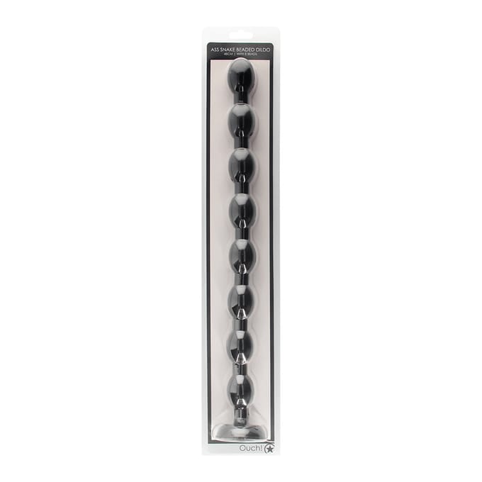 Ass Snake Beaded Dildo - 50 cm - Black