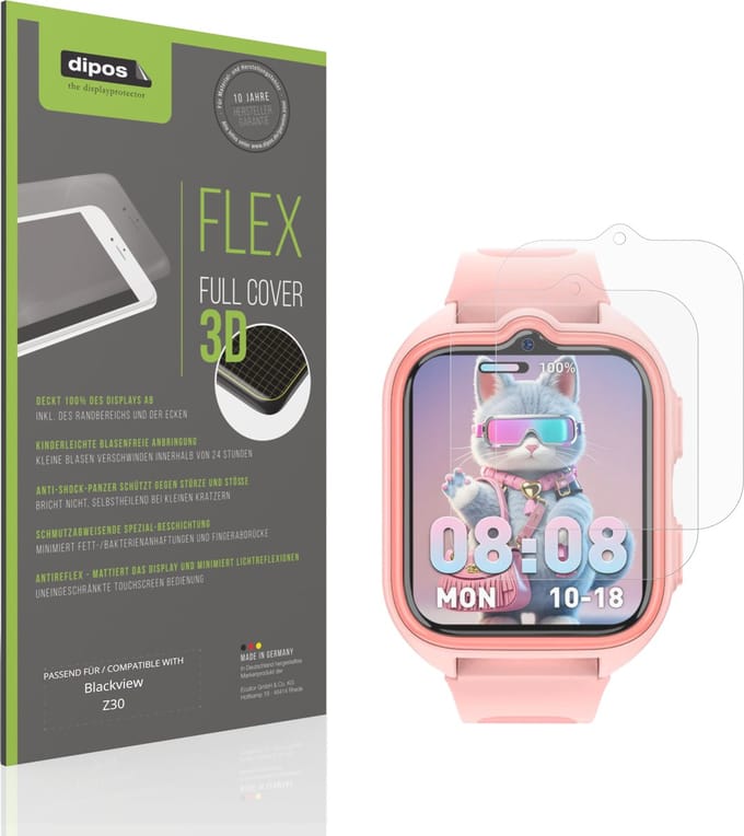 dipos FLEX – 2x Matte Screenprotector geschikt voor Blackview Z30 | Volledige Schermbescherming | Case-Friendly