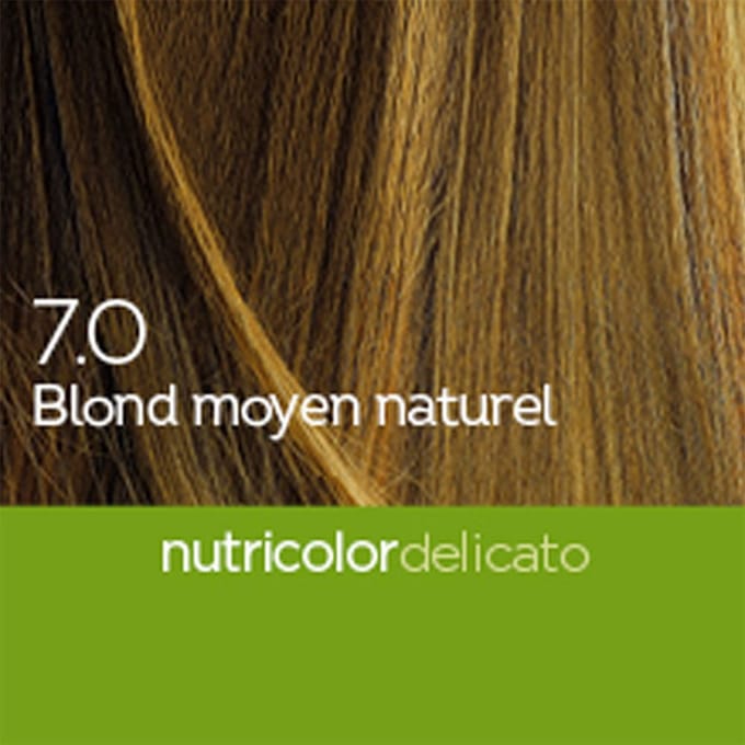 Biokap Nutricolor Delicato haarkleuring 7.0 Natuurlijk middenblond 140 Crème