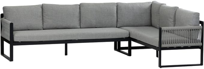 Hoek Lounge Dining bank Reims | Rechts | Black & Off Sand