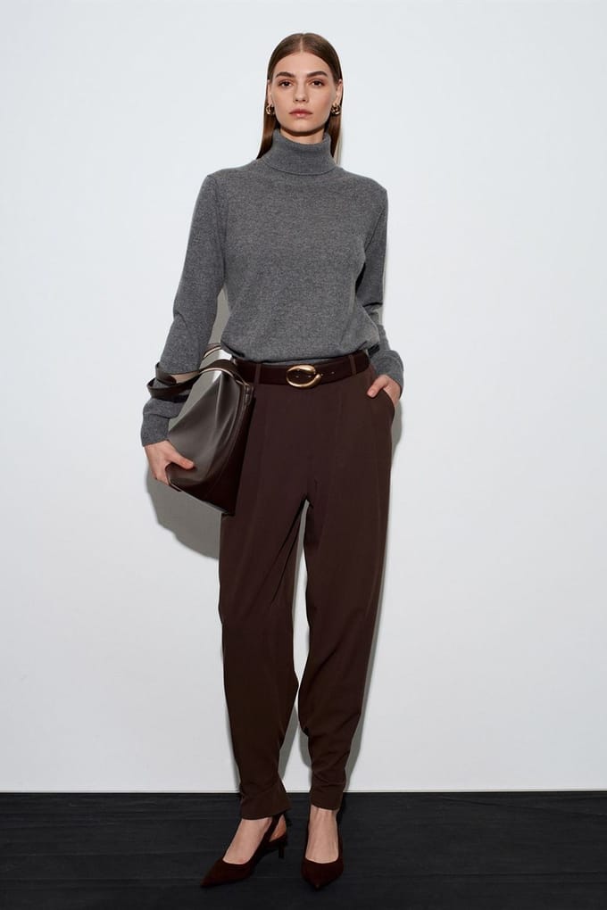 Dames Hoge Taille Wijde Pijpen Crepe Broek