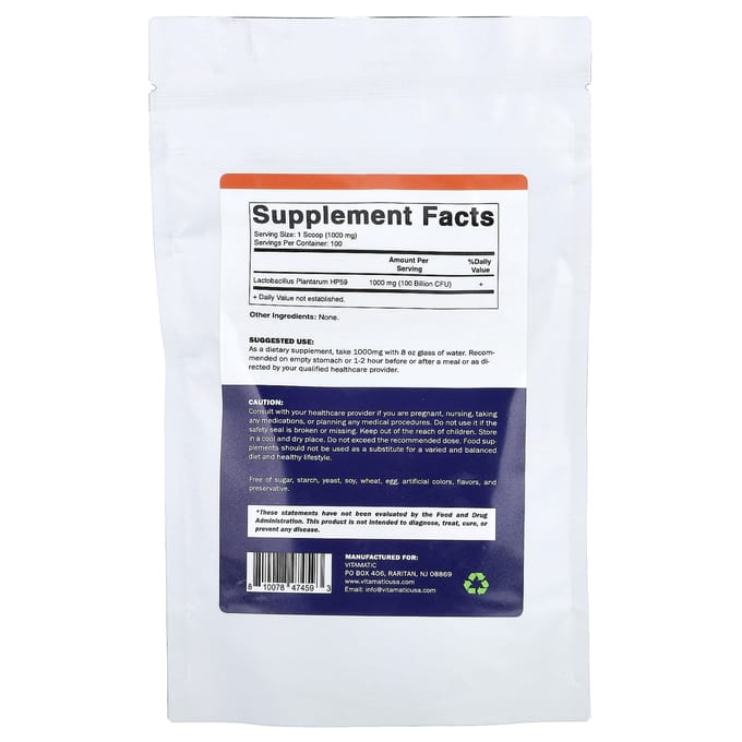 Vitamatic, Lactobacillus Plantarum, 100g (3,5 oz)