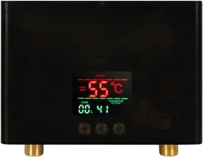 Doorstroomverwarmer - Elektrische Boiler - Direct Warm Water - Afstandsbediening - 210x150x55mm - Zwart Rosé