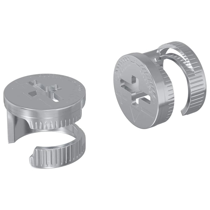 vidaXL - Cam-lockmoeren - 2 - st - Zilver - 12 - x - 10 - mm - Metaal