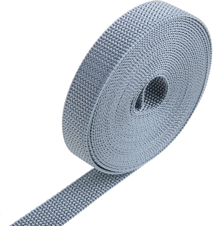 PrimeMatik - Grijze nylon blinde tape van 22mm x 6m