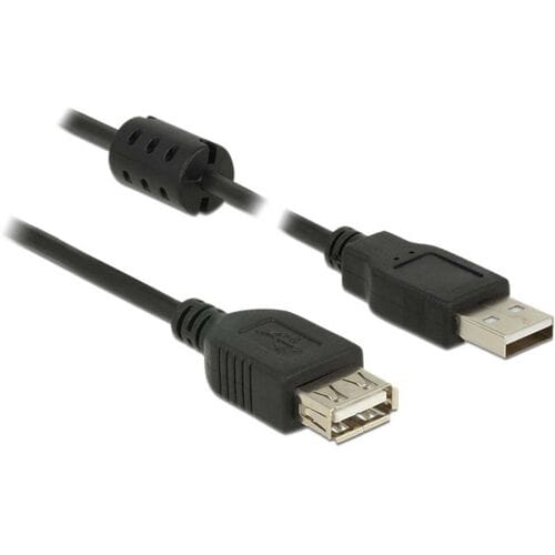 Delock 84885 USB-kabel USB 2.0 USB-A stekker, USB-A bus 2.00 m Zwart