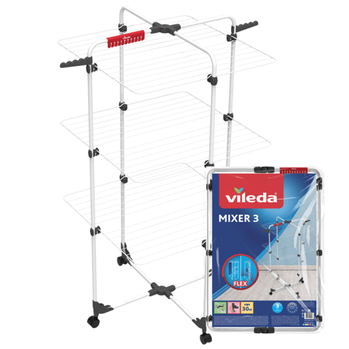 Vileda Mixer 3 Droogrek - Droogtoren - 30 m drooglengte - Flexibel