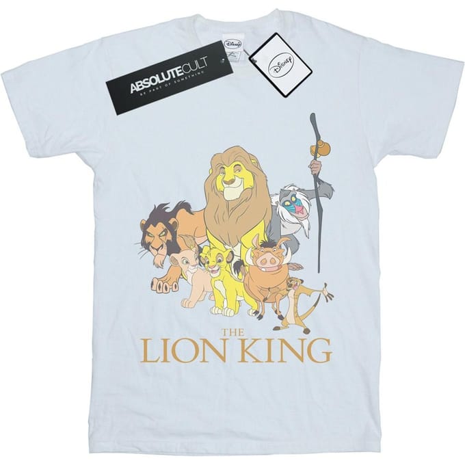 Disney Heren The Lion King Groep T-Shirt (Wit)
