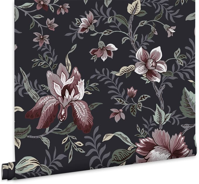 Laura Ashley Edita’s Garden Behang - Bloemen - 10mx52cm - Blauw